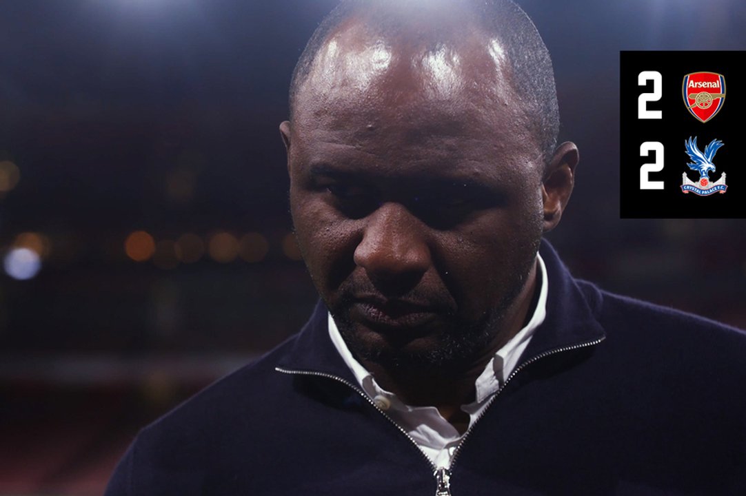 Vieira speaks to Palace TV after the 2-2 draw in north London