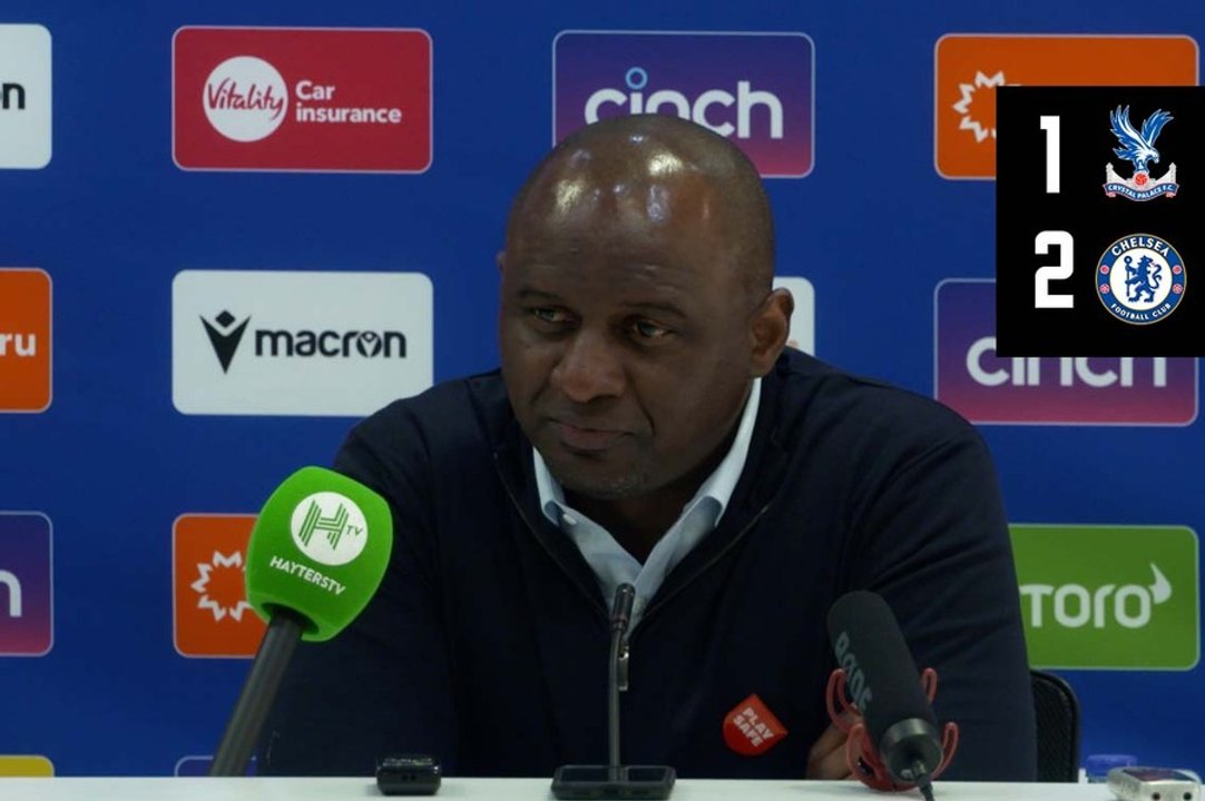 Vieira speaks to the press after late defeat