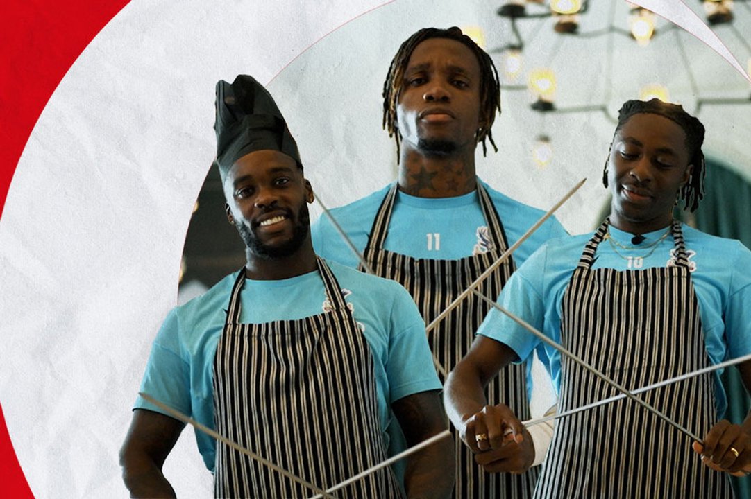 Zaha, Eze and Schlupp cook Turkish kebabs for Vieira