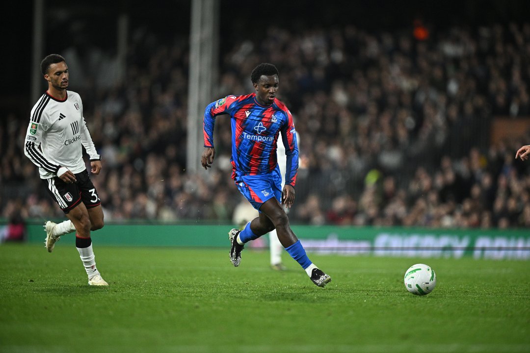 Nketiah reacts to another goalscoring performance at Craven Cottage