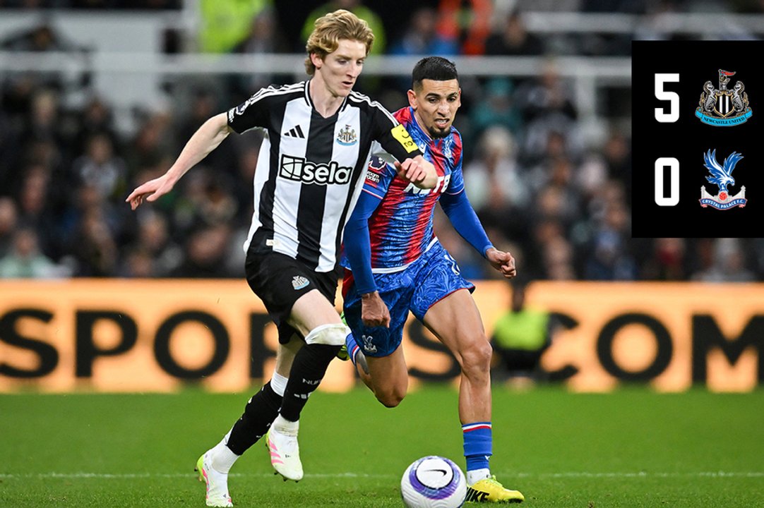 Match Action: Newcastle 5-0 Crystal Palace