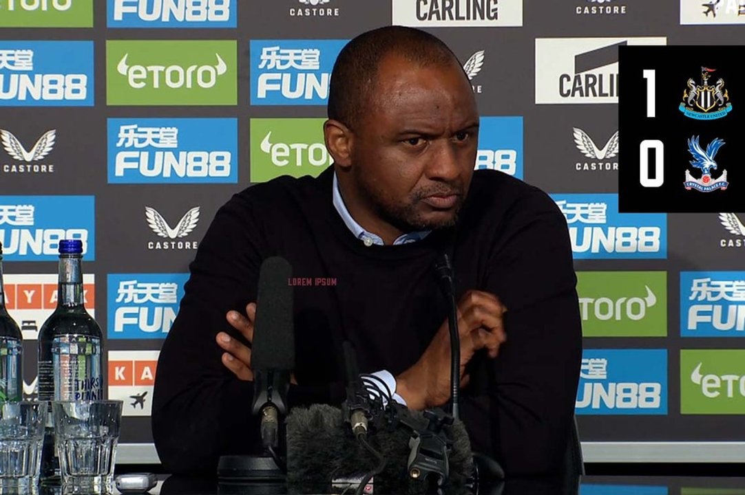 The manager speaks to the press after the Newcastle fixture