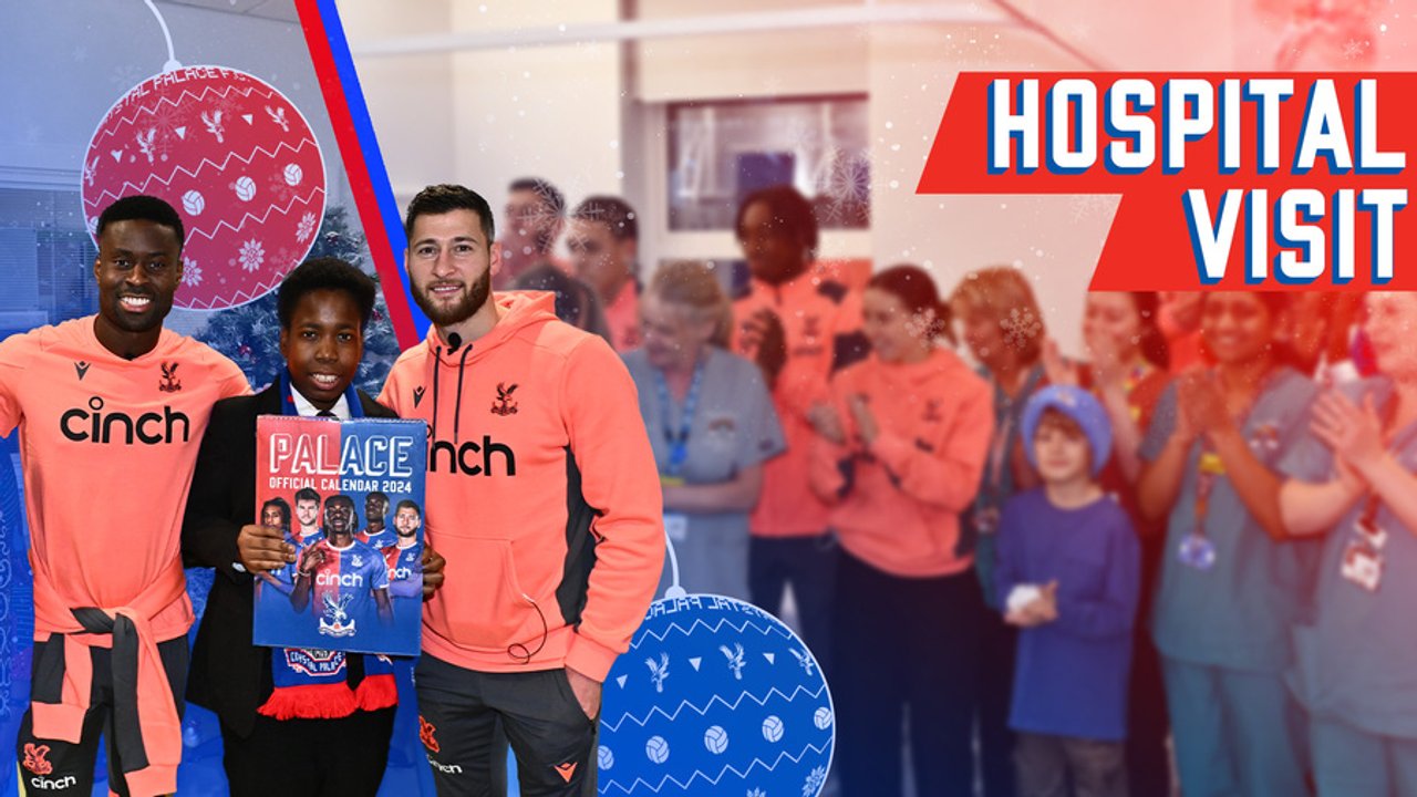 Palace players visit kids at a Croydon hospital