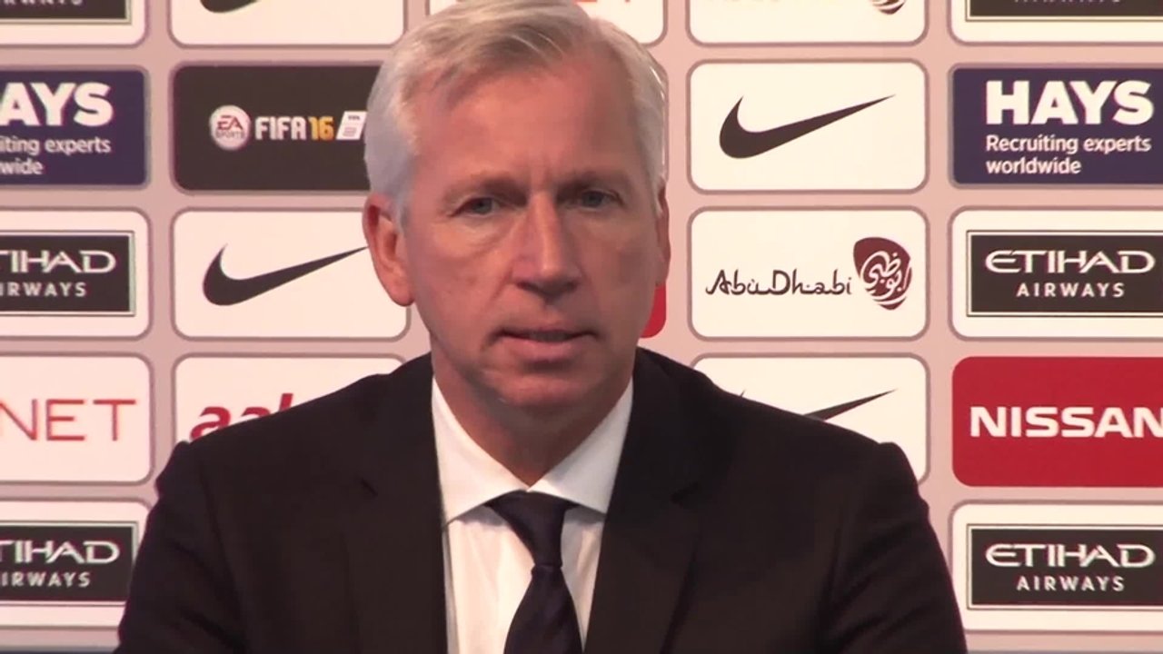 Alan Pardew Post Man City Press Conference