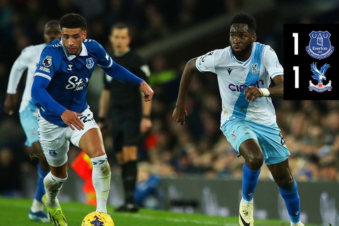 Match Action: Everton 1-1 Crystal Palace