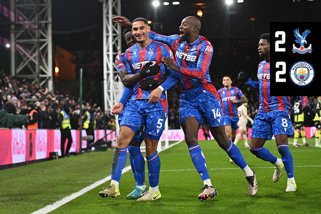 Match Action: Crystal Palace 2-2 Manchester City