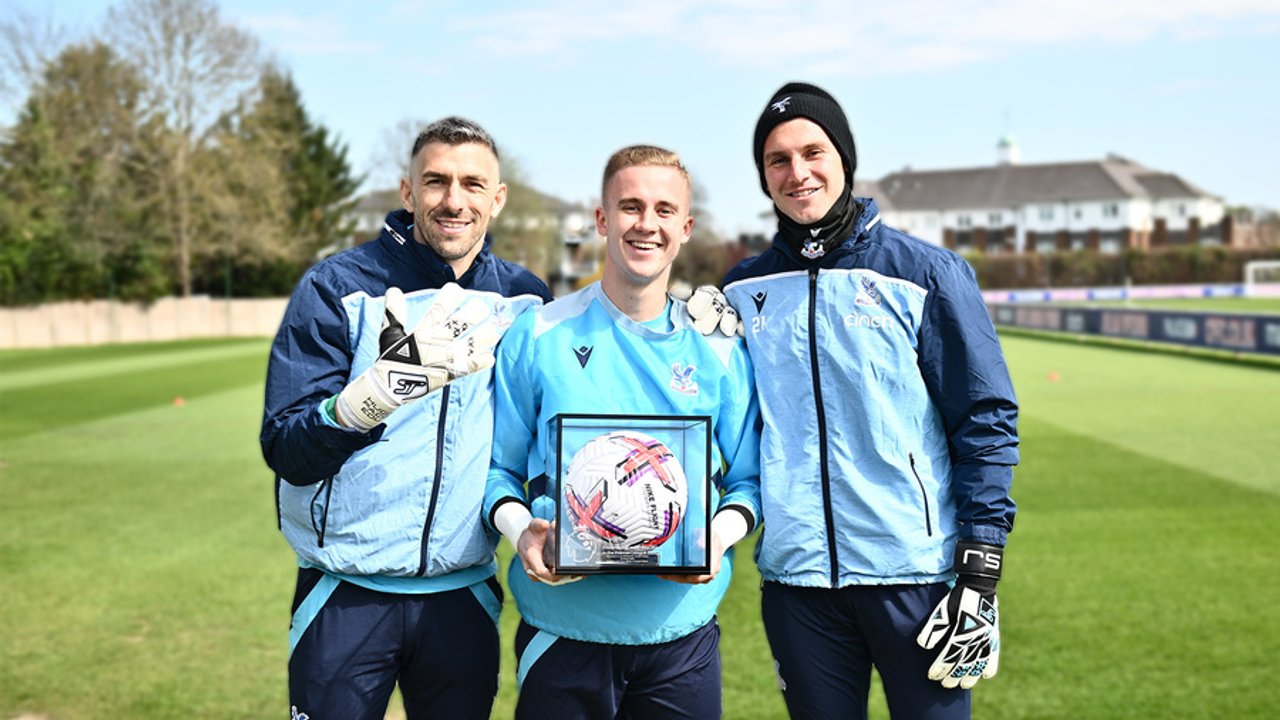 Joe Whitworth presented with Premier League debut ball