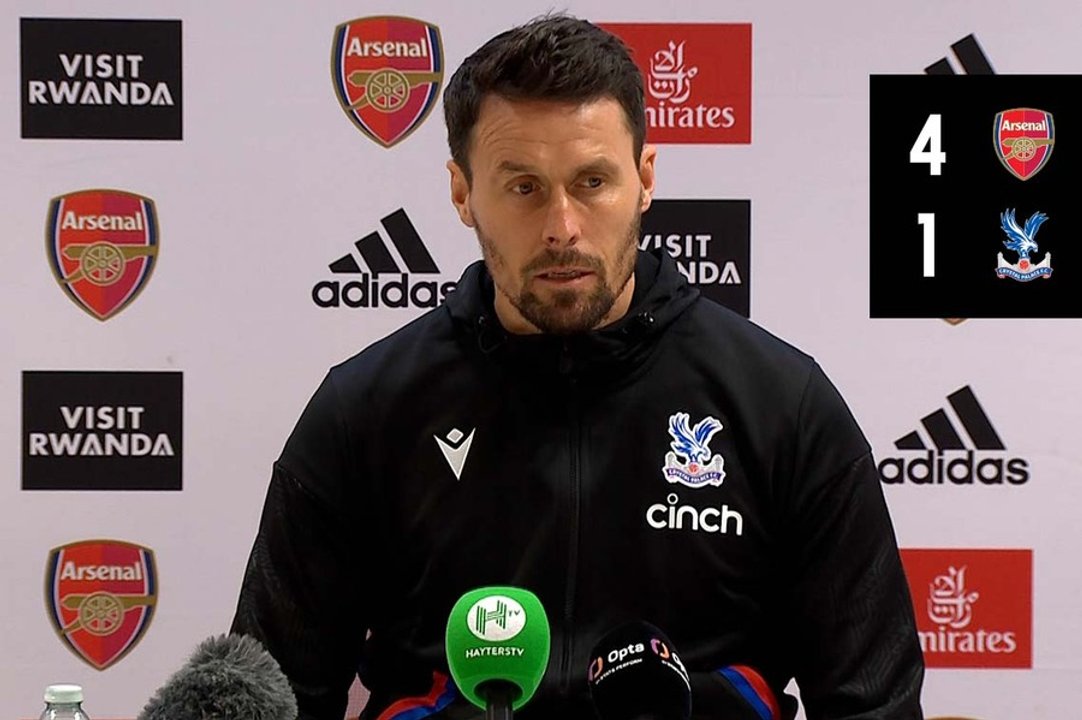 Paddy addresses the media at Emirates Stadium