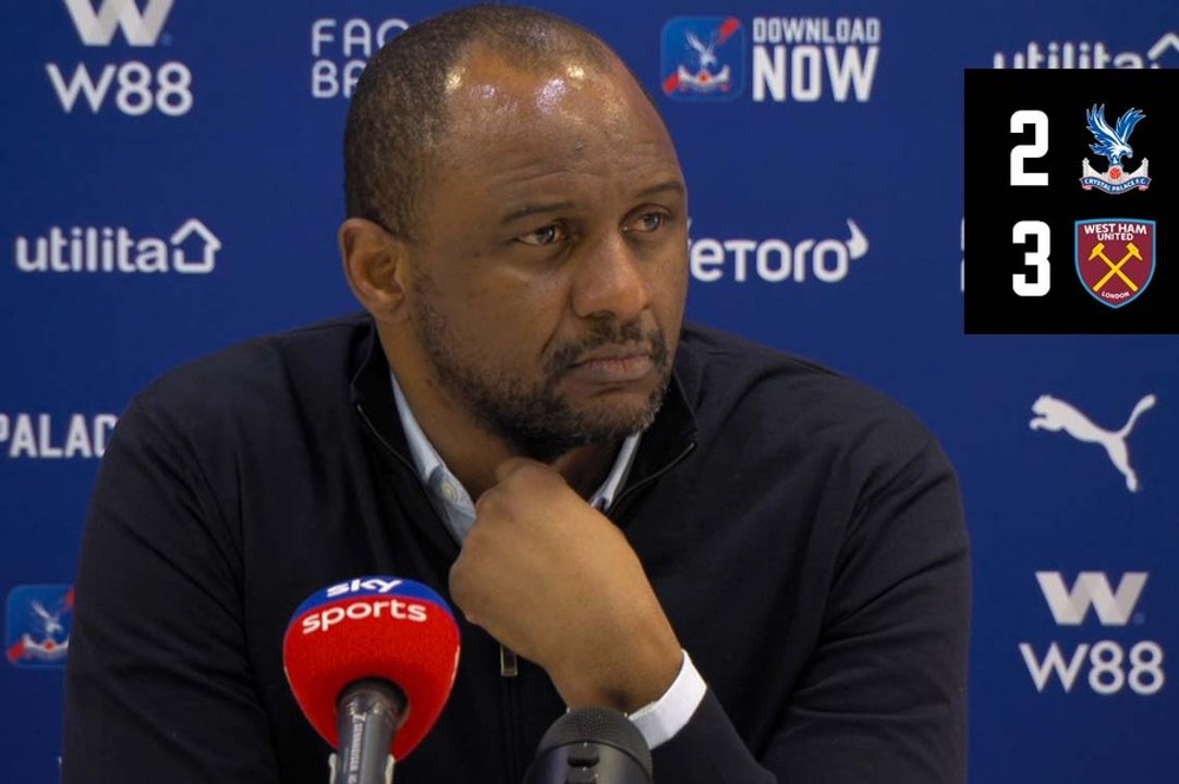 The manager takes questions from the media after an entertaining game at Selhurst Park